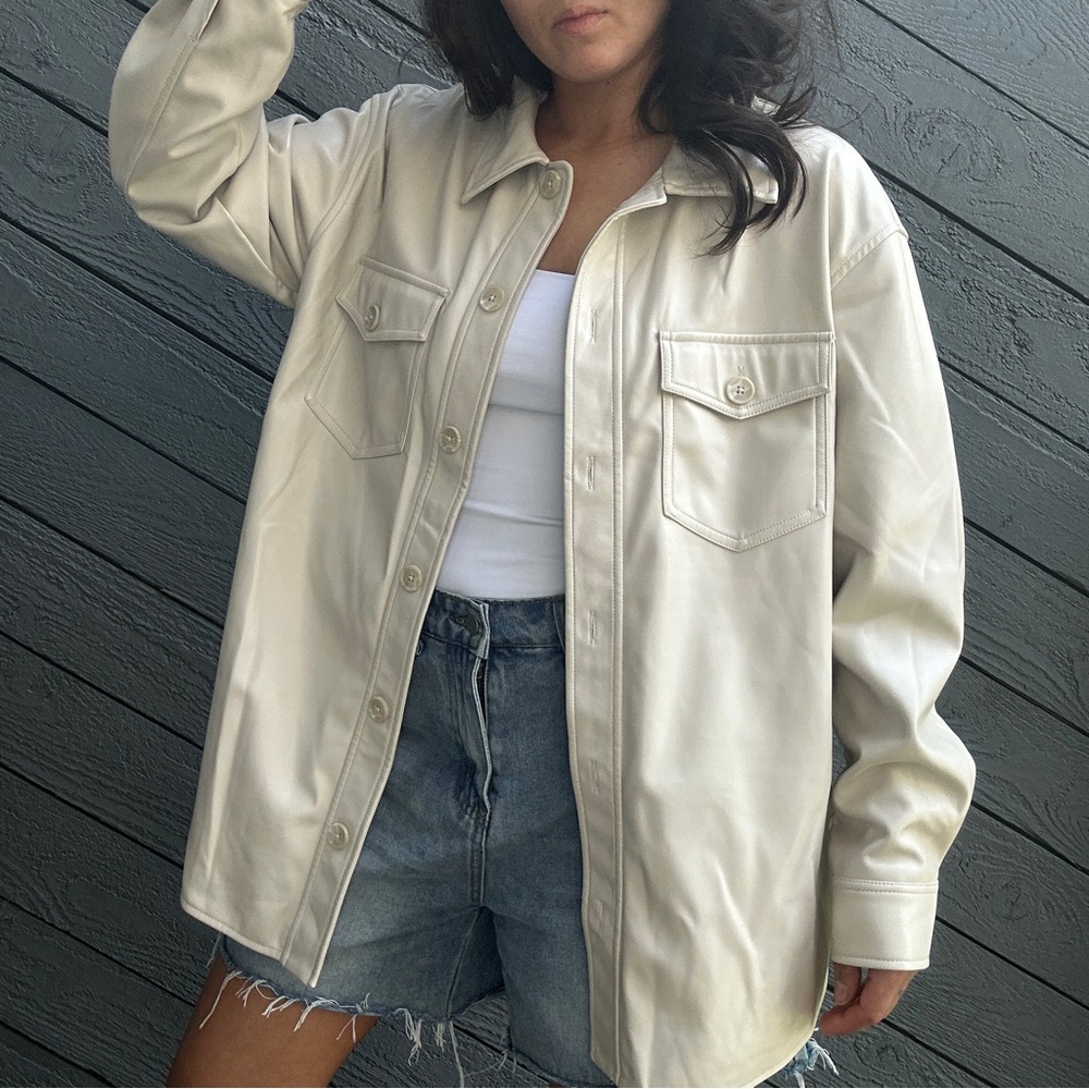 House of Harlow 1960 Cream Button Down Shirt